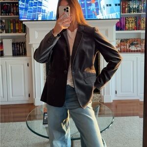 Vintage Banana Republic Blazer in Grey Velvet